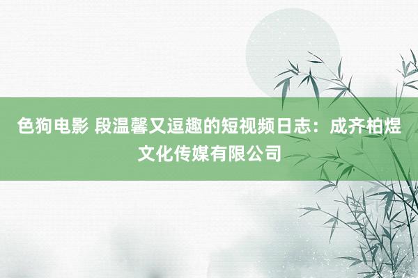 色狗电影 段温馨又逗趣的短视频日志：成齐柏煜文化传媒有限公司