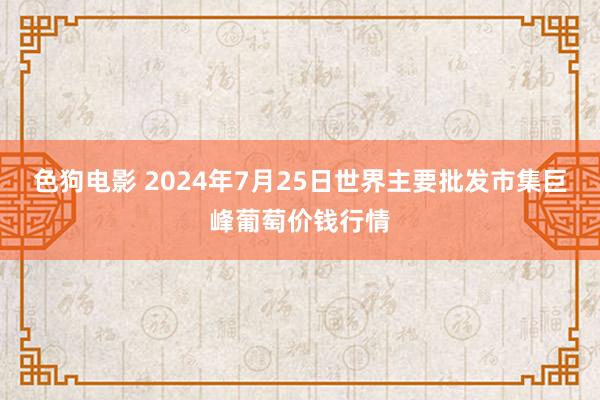 色狗电影 2024年7月25日世界主要批发市集巨峰葡萄价钱行情